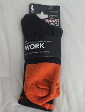 Darn Tough Merino Wool Work Bootsock Midweight With Cushion - M - NWT